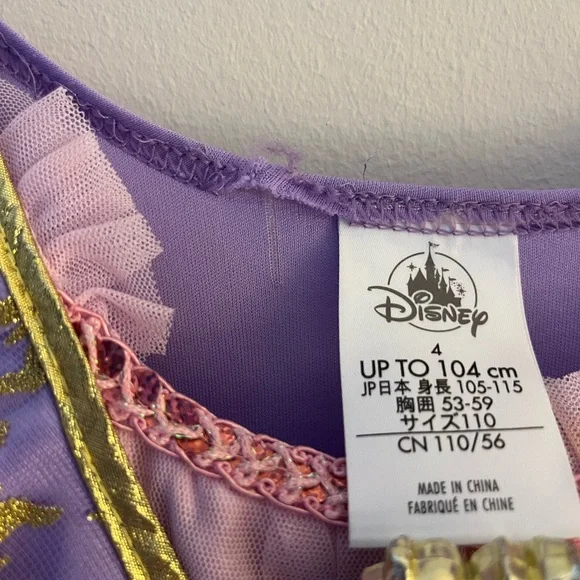 Disney Princess Dress Rapunzel dress 4T - Picture 3 of 3